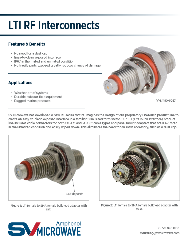 5G Extreme Performance Catalog LTI RF Interconnects Application Note